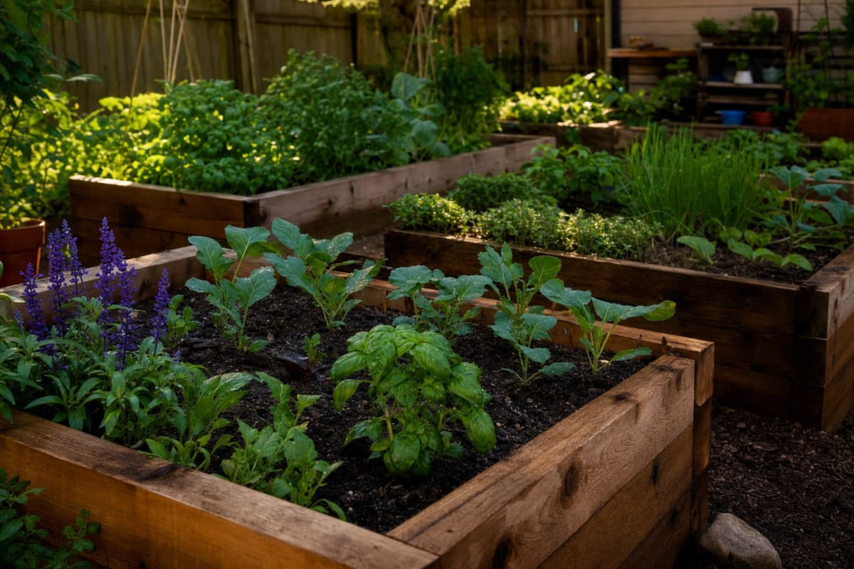 Raised Garden Beds & Perennial Plantings